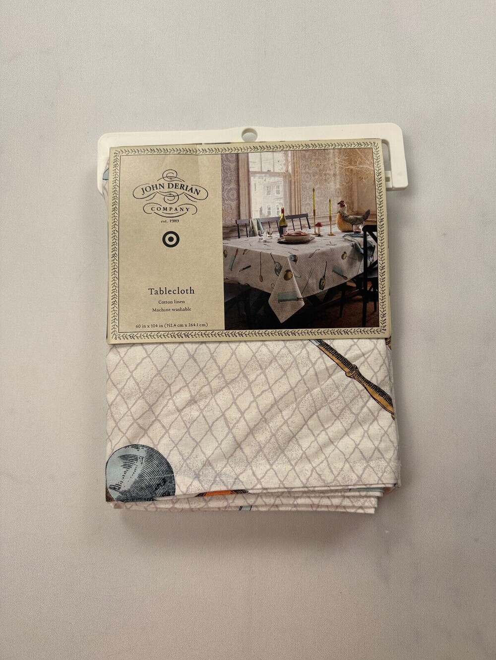 John Derian Tablecloth Tablecloth White Modern Classic Style